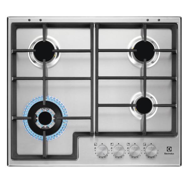Electrolux Serie 300 Slim line EGS64362X - Piano cottura a gas - 4 piastre - Nicchia - larghezza: 56 cm - prof. 48 cm - acciao inox - acciaio inossidabile
