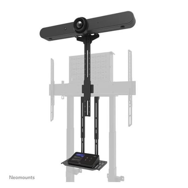 Neomounts AFL-875BL1 - Kit montaggio (ripiano, ripiano per videocamera, ripiano adattatore per videocamera) - per telecamera/mediabox - acciaio - nero - installabile su carrello - per Neomounts FL55-875BL1, WL55-875BL1