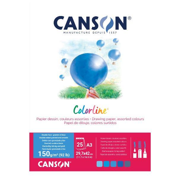 CANSON COLORLINE ACQUA CARTONCINI COLORATI 150 GR 297X420 …