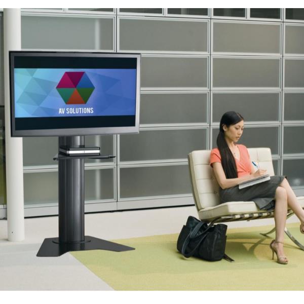 CHIEF Large FUSION LFAUB - Supporto per flat panel - nero - dimensione schermo: 40"-80" - supporto a pavimento