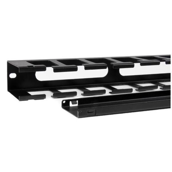 StarTech.com Pannello Gestione Cavi Orizzontale per armadi rack 1U con canalina passacavi a denti e copertura - Pannello di gestione cavi rack - 1U - 19" - per P/N: RACK-18U-20-WALL-OA, RACK-21U-20-WALL-OA, RACK-24U-20-WALL-OA, RK12OD2, RK3236BKF