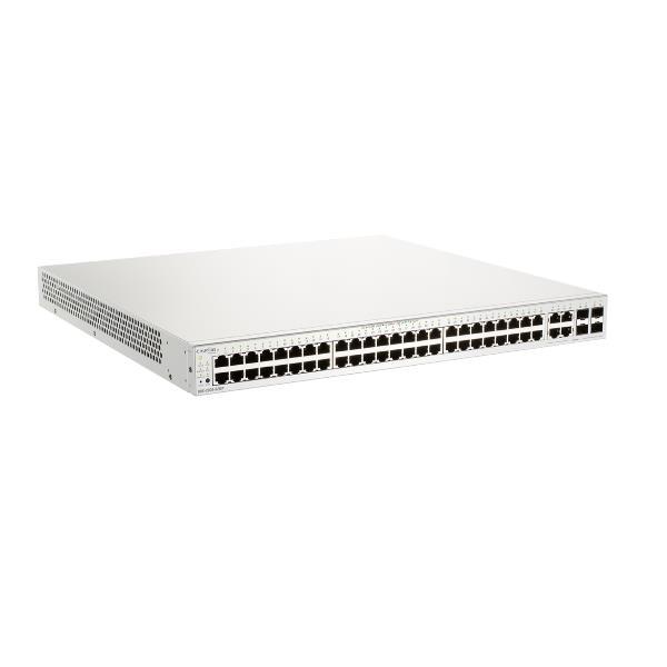 D-Link Nuclias Cloud-Managed DBS-2000-52MP - Switch - 48 x 10/100/1000 (PoE+) + 4 x SFP combinato - PoE+ (370 W)