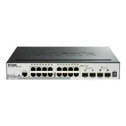 D-Link SmartPro DGS-1510-20 - Switch - L3 - gestito - 16 x 10/100/1000 + 2 x Gigabit SFP + 2 x 10 Gigabit SFP+ - desktop, montabile su rack