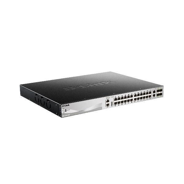 D-Link DGS 3130-30PS - Switch - L3 Lite - gestito - 24 x 10/100/1000 (PoE+) + 2 x 10 Gigabit Ethernet + 4 x 10 Gigabit SFP+ - desktop, montabile su rack - PoE+ (370 W)