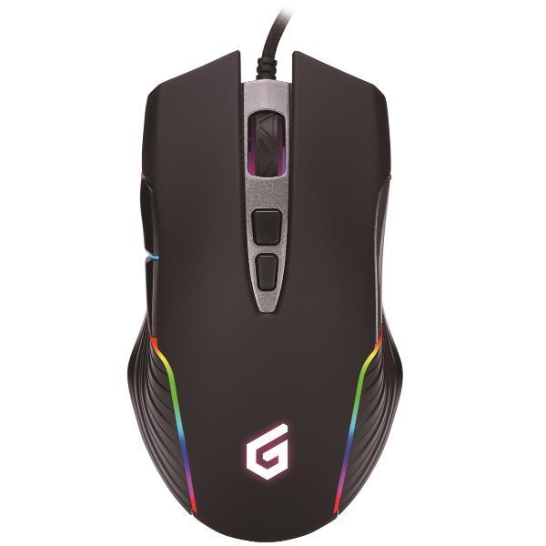 Conceptronic DJEBBEL - Mouse - ergonomico - ottica - 7 pulsanti - cablato - USB - nero