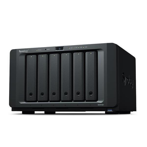 Synology Disk Station DS1621+ - Server NAS - 6 alloggiamenti - SATA 6Gb/s - RAID 0, 1, 5, 6, 10, JBOD - RAM 4 GB - Gigabit Ethernet - iSCSI supporto