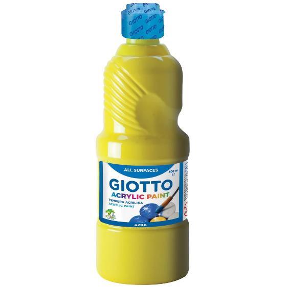 DIDATTICA E SCUOLA - FLACONE 500ML TEMPERA ACRILICA GIALLO