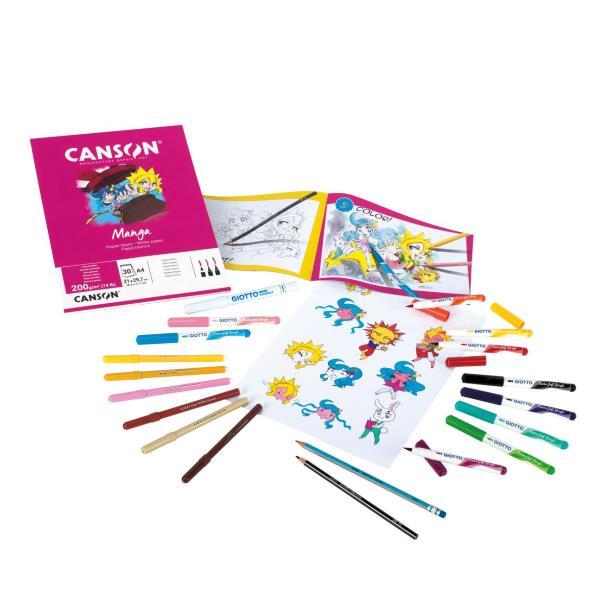 GIOTTO ART LABHOW TO CREATE MANGA KIT CREATIVO COLORI ASSORTITI CON GUIDA CREATIVA