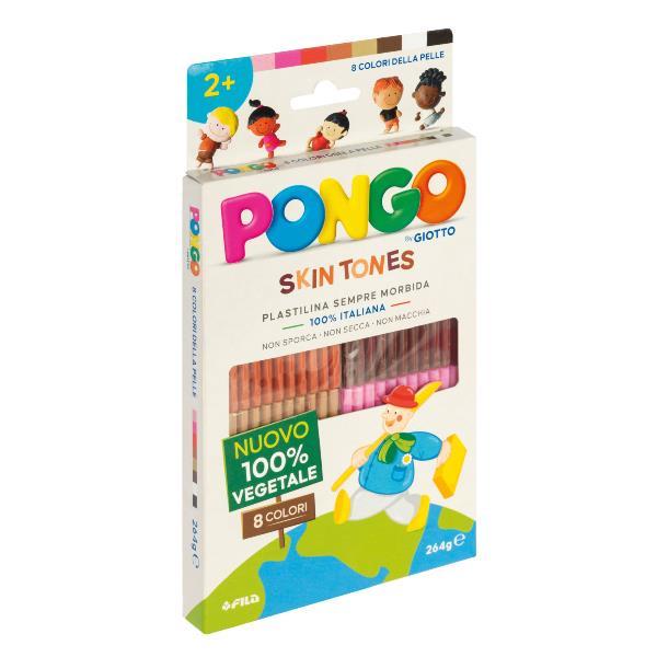 GIOTTO PONGO PASTA DA MODELLARE 8 X 264GR COLORI ASSORTITI SKINTONES