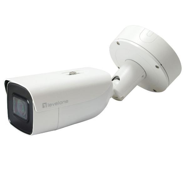 LevelOne FCS-5095 - Telecamera di sorveglianza connessa in rete - per esterno, interno - a prova di vandalo - colore (Giorno e notte) - 8 MP - 3840 x 2160 - motorizzato - audio - LAN 10/100 - AVI, H.264, H.265, H.264+ - 12 V c.c. / PoE