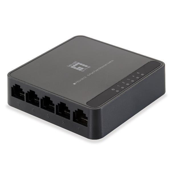 LevelOne FEU-0512 - Switch - unmanaged - 5 x 10/100 - desktop