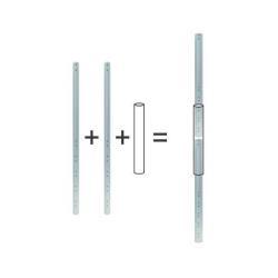 Neomounts FPMA-CPCONNECT - Componente di montaggio (connettore asta) - per display LCD - argento