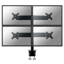 Neomounts FPMA-D700D4 - Kit montaggio - video full-motion - per 4 display LCD - nero - dimensione schermo: 19"-30" - installabile con morsetto, montabile su desk