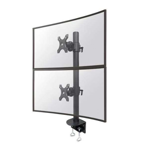 Neomounts by Newstar FPMA-D960DVPLUS - Kit montaggio - per 2 display LCD - nero - dimensione schermo: 17"-49" - installabile con morsetto, montabile su desk