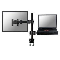 Neomounts FPMA-D960NOTEBOOK - Kit montaggio - video full-motion - per display LCD / notebook - nero - dimensione schermo: 10"-27" - installabile con morsetto, montabile su desk