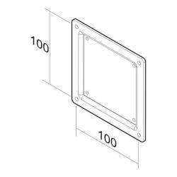 Neomounts FPMA-VESA100 - Componente di montaggio (piastra adattatore VESA) - per display LCD - nero - dimensione schermo: 10"-30"