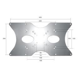 Neomounts FPMA-VESA400 - Componente di montaggio (piastra adattatore VESA) - per display LCD - argento - dimensione schermo: 22"-52"