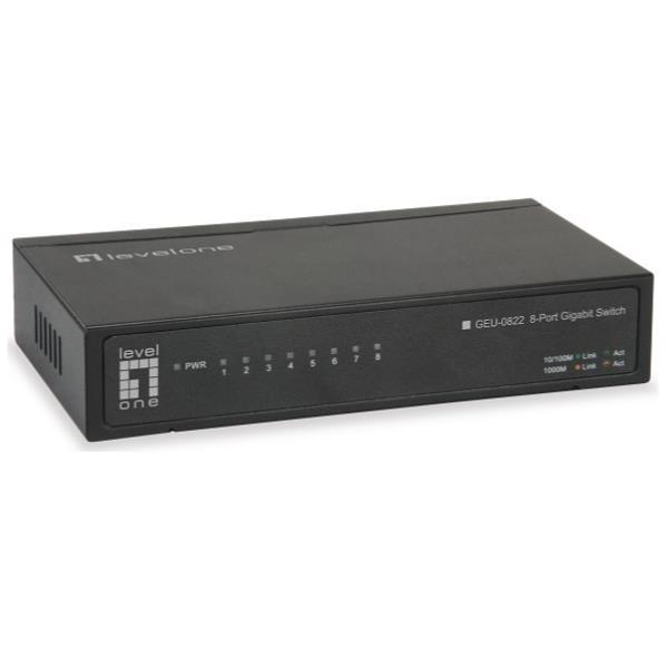 LevelOne GEU-0822 - Switch - 8 x 10/100/1000 - desktop