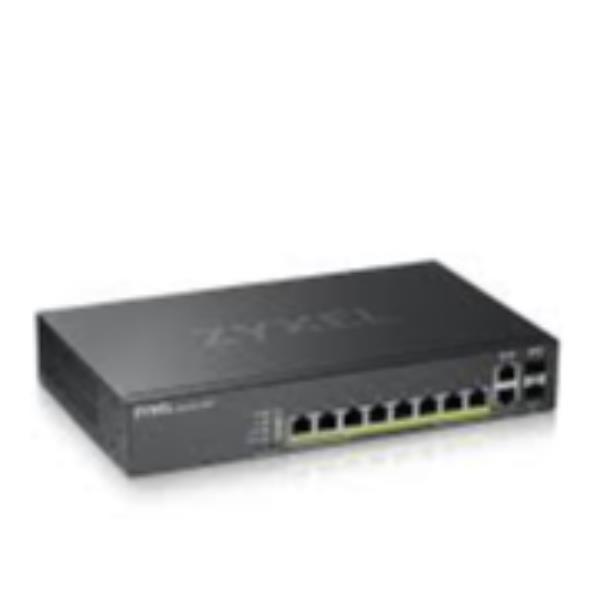 Zyxel GS2220-10HP - Switch - gestito - 8 x 10/100/1000 (PoE+) + 2 x combo Gigabit SFP - montabile su rack, montaggio a parete - PoE+ (180 W)