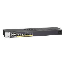 NETGEAR M4200 Intelligent Edge Series GSM4210P - Switch - L3 - gestito - 6 x 100/1000/2.5G (PoE+) + 2 x 100/1000/2.5G/5G (PoE+) + 2 x 1 Gigabit / 10 Gigabit SFP+ - flusso d'aria da laterale a laterale - montabile su rack - PoE+ (240 W)