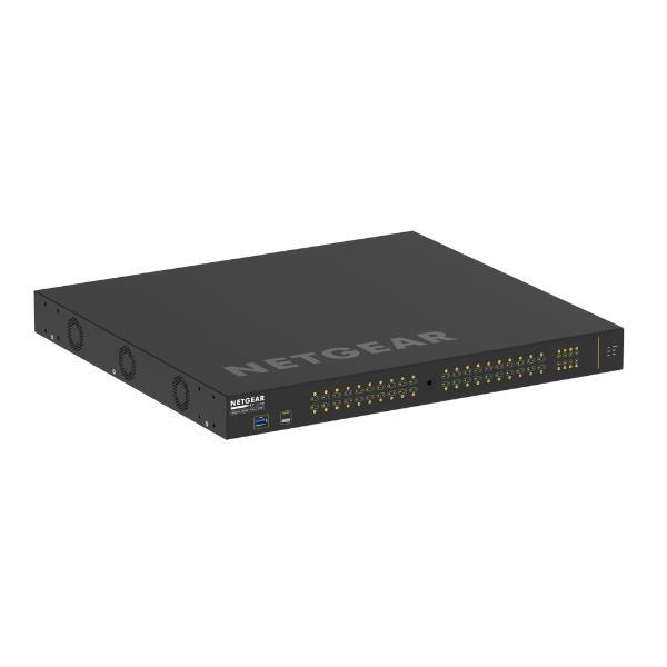 NETGEAR AV Line M4250-40G8F-PoE+ - Switch - L3 - gestito - 40 x 10/100/1000 (PoE+) + 8 x 1000Base-X SFP - flusso d'aria da laterale a laterale - montabile su rack - PoE+ (480 W)