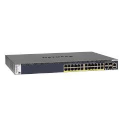NETGEAR M4300-28G-PoE+ - Switch - L3 - gestito - 2 x 10/100/1000/10000 + 2 x 10 Gigabit SFP+ + 24 x 10/100/1000 (PoE+) - flusso d'aria da anteriore a posteriore - montabile su rack - PoE+ (720 W)
