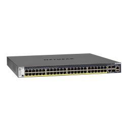 NETGEAR M4300-52G-PoE+ - Switch - L3 - gestito - 2 x 10/100/1000/10000 + 2 x 10 Gigabit SFP+ + 48 x 10/100/1000 (PoE+) - flusso d'aria da anteriore a posteriore - montabile su rack - PoE+ (480 W)