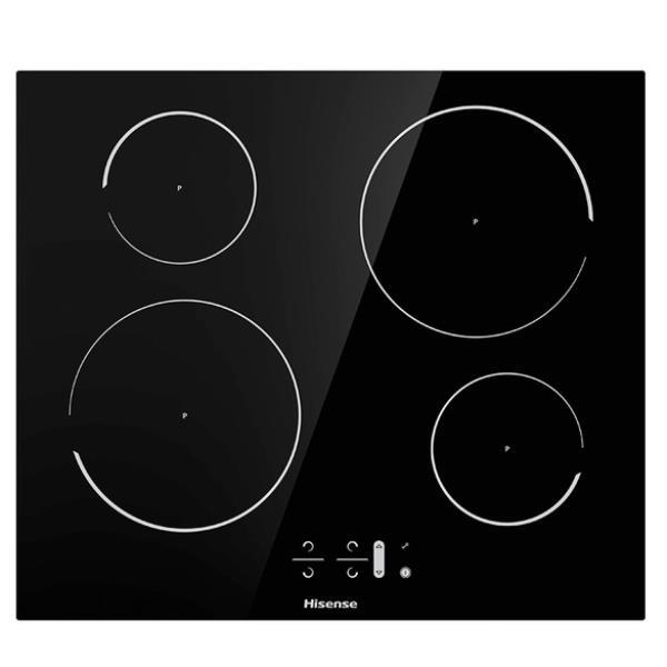 Hisense I6421CB - Piano cottura a induzione - 4 piastre - larghezza: 59.5 cm - prof. 52 cm - nero