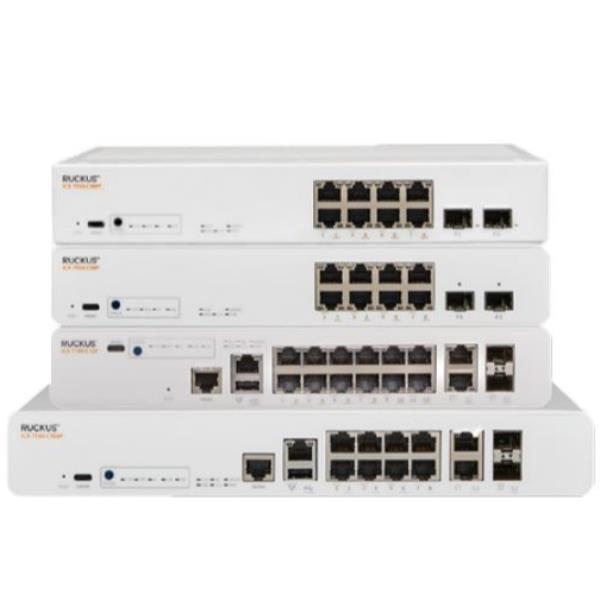 Ruckus ICX 7150-C12P - Switch - L3 - gestito - 12 x 10/100/1000 (PoE+) + 2 x 10/100/1000 (uplink) + 2 x Gigabit SFP - desktop - PoE+ (124 W)
