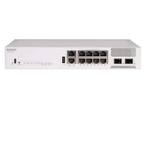 RUCKUS ICX 8200 COMPACT SWITCH 8 10/100/1000 MBPS POE+ PORTS 2 10 GBE SFP+ STACKING/UPLINK-PORTS 124W POE BUDGET THREE-YEAR REMOTE TAC