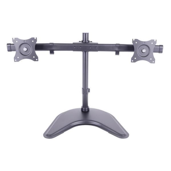 ITB Solution - Supporto - per 2 display LCD - acciaio, lega di alluminio - nero - dimensione schermo: 10"-27" - supporto per scrivania