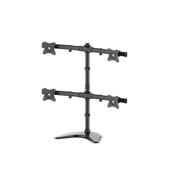 Multibrackets MB3347 - Supporto - per 4 display LCD - acciaio - nero - dimensione schermo: 10"-27" - supporto per scrivania