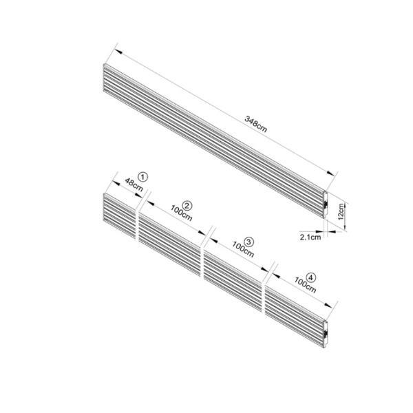 ITB SOLUTION PRO SERIES PART BINARIO 348 CM NERO