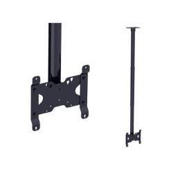 Multibrackets MB5453 - Kit montaggio (montaggio a soffitto, piastra di interfaccia, palo telescopico) - per pannello piatto - acciaio - nero - dimensione schermo: 10"-32" - installabile a soffitto