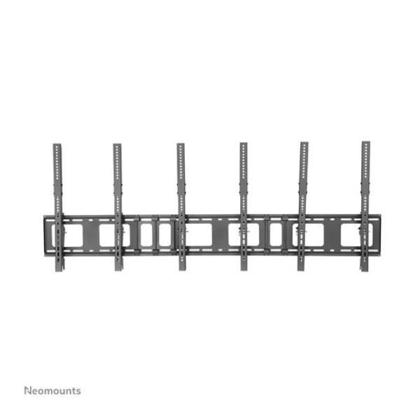 Neomounts NS-WMB300P - Staffa - per 3 schermi LCD - nero - dimensione schermo: 40"-52" - installabile a parete