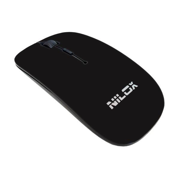 Nilox MW30 - Mouse - ottica - 4 pulsanti - senza fili - nero