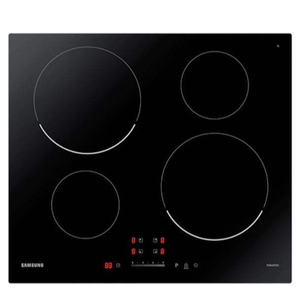 Samsung NZ64T3707AK - Piano cottura a induzione - 4 piastre - Nicchia - larghezza: 56 cm - prof. 49 cm - con estremità sfaccettata
