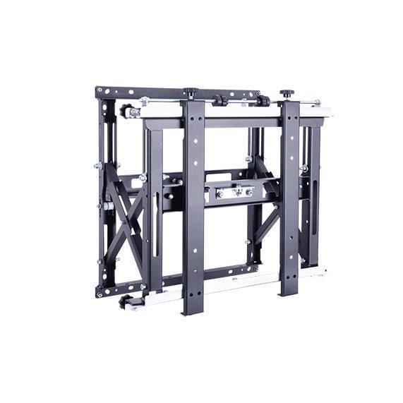 PMQ Push&Pull - Kit montaggio (piastra di interfaccia, braccio a forbice, staffa a pantografo per montaggio a parete) - per video wall - acciaio - nero - dimensione schermo: 40"-95" - interfaccia montaggio: 400 x 400 mm - installabile a parete