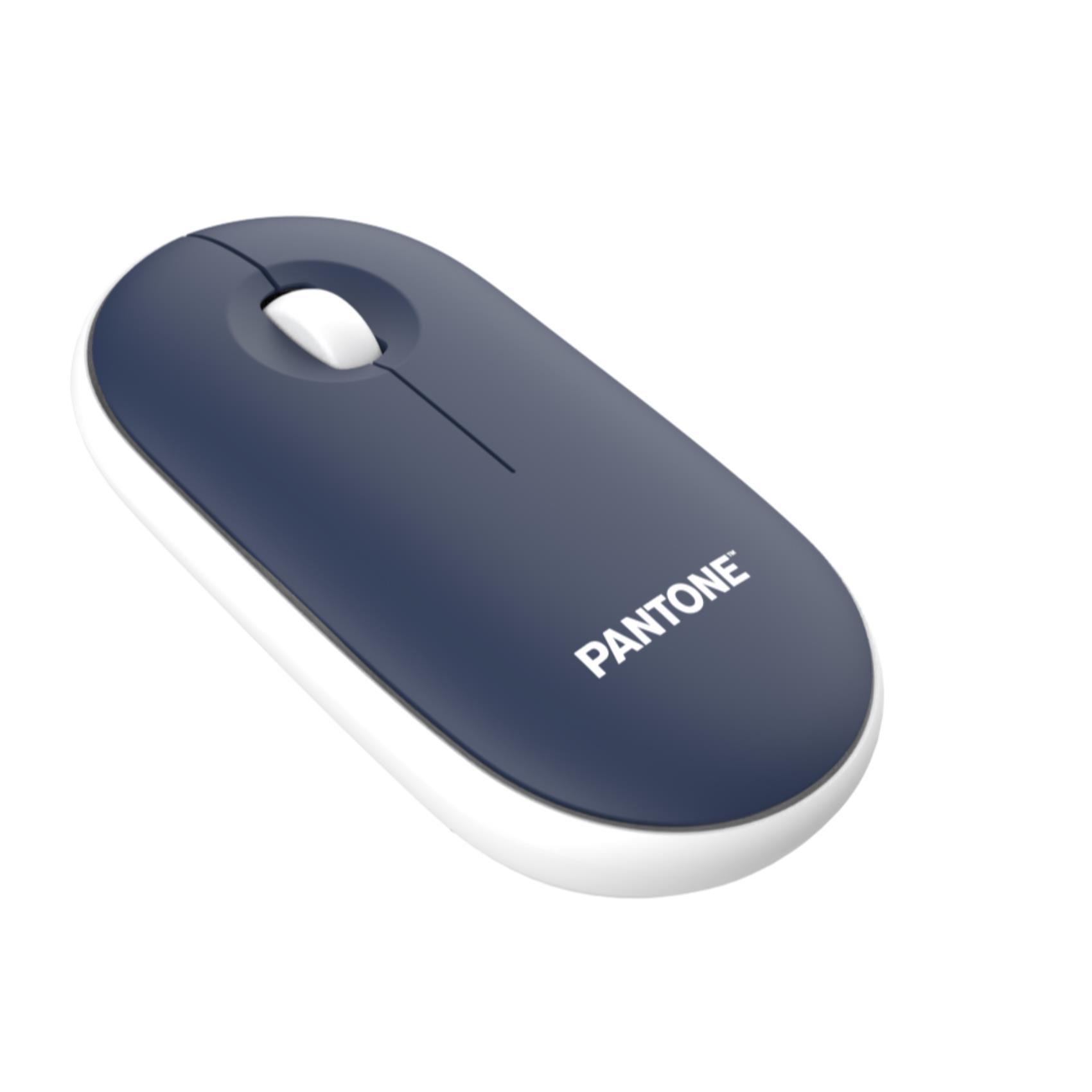 PANTONE PT-MS001N1 MOUSE OTTICO WIRELESS CON FUNZIONALITA' SLIENT CLICK CON RICEVITORE WIRELESS NANO IT COLECTION NAVY