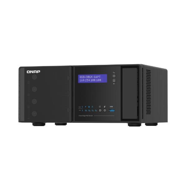 QNAP QGD-3014-16PT - Switch - intelligente - 16 x 10/100/1000 (PoE+) + 2 x combo Gigabit SFP - desktop - PoE+ (140 W)