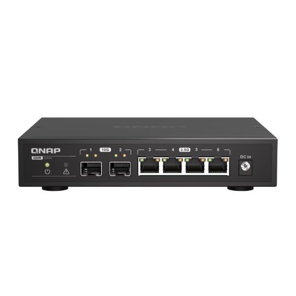 QNAP QSW-2104-2S - Switch - unmanaged - 2 x 10 Gigabit SFP+ + 4 x 2.5GBase-T - desktop