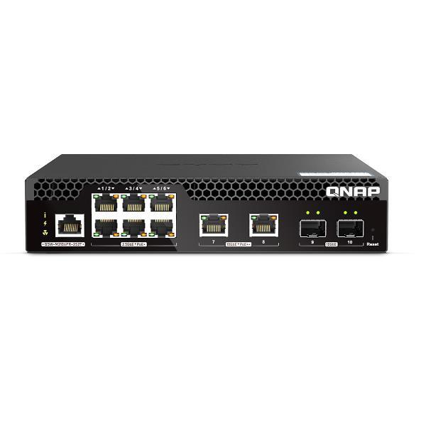 QNAP - Switch - half-width - gestito - 10 x 2.5GBase-T + 2 x 10 Gigabit SFP+ + 6 x 2.5GBase-T + 2 x 10 Gigabit Ethernet - PoE++ (310 W)