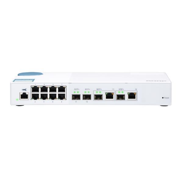 QNAP QSW-M408-2C - Switch - gestito - 2 x 10 Gigabit SFP+ + 2 x SFP+ 10 Gigabit combo + 8 x 10/100/1000 - desktop