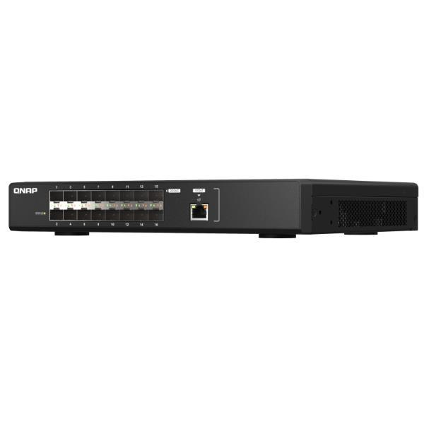 QNAP QSW-M5216-1T - Switch - gestito - 16 x 25 Gigabit SFP28 + 1 x 10 Gigabit Ethernet - montabile su rack