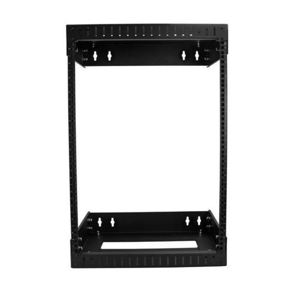 StarTech.com Server Rack 15U Montabile a parete - Profondità da 30 a 50cm - Open Frame Rack da rete Network - Rack - montaggio a parete - nero - 15U - 19"