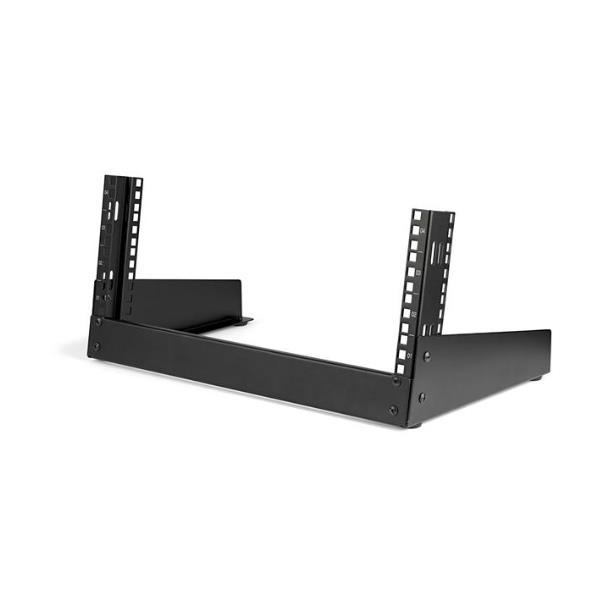 StarTech.com Rack desktop aperto 4U - Rack a 2 montanti autoportante per apparecchiature di rete fino a 30 kg (RK4OD) - Rack a telaio aperto - 2 post - desktop - nero - 4U
