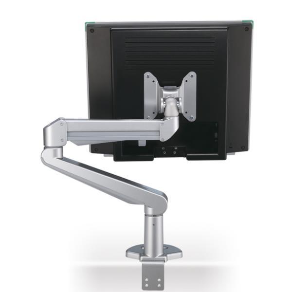 Roline - Kit montaggio (braccio snodato, piastra di interfaccia, morsetto per montaggio su scrivania) - per display LCD - lega di alluminio - argento - dimensione schermo: 15"-20"