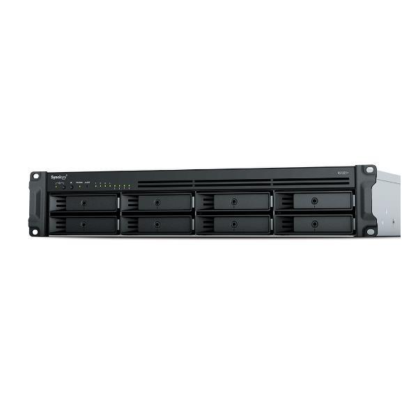 Synology RackStation RS1221RP+ - Server NAS - 8 alloggiamenti - montabile in rack - SATA 6Gb/s - RAID 0, 1, 5, 6, 10, JBOD, sostituzione a caldo, hot spare 6, hot spare 10, 1 hot spare - RAM 4 GB - Gigabit Ethernet - iSCSI supporto - 2U