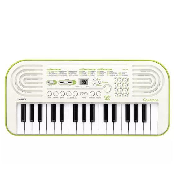 Casio Casiotone SA-50 - Tastiera elettronica - 32 tasti - 32 note polifonia - bianco, verde lime