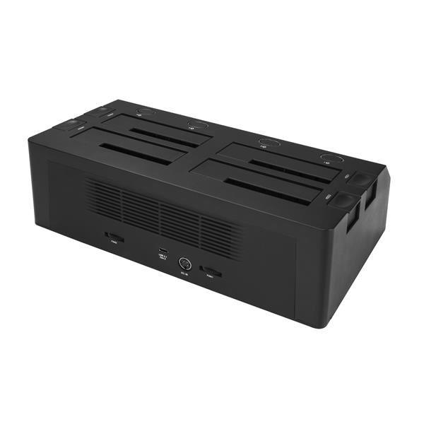 StarTech.com Docking Station per 4 HDD/SSD SATA da 2,5/3,5" - Dock USB 3.1 (10Gbps) con UASP - Box esterno - 2,5" / 3,5" condivisi - SATA 6Gb/s - USB 3.1 (Gen 2) - nero